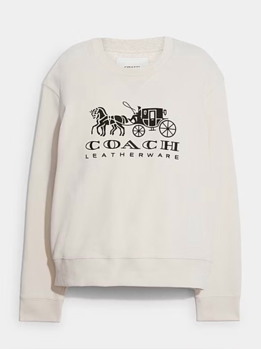 Coach Horse and Carriage Crewneck Sweatshirt In Organic Cotton Size L